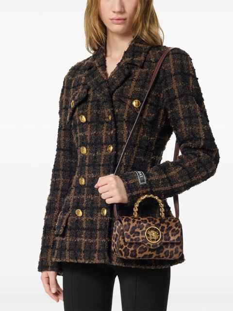 Versace La Medusa leopard-print mini bag - Brown