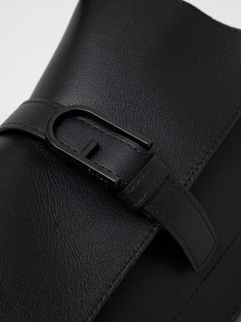 Furla torebka skórzana Flow Mini kolor czarny