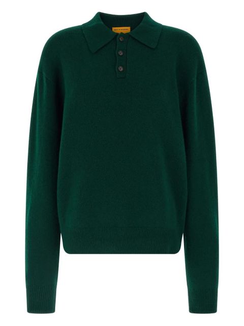 Guest In Residence Allday ribbed-sleeve sweater - Green - zdjęcie produktu nr 1