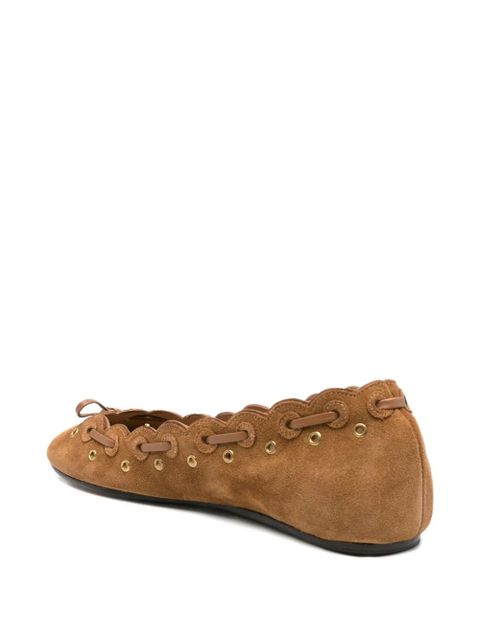 ISABEL MARANT Balfy suede ballet flats - Brown