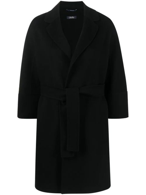 Max Mara belted virgin wool coat - Black - zdjęcie produktu nr 1