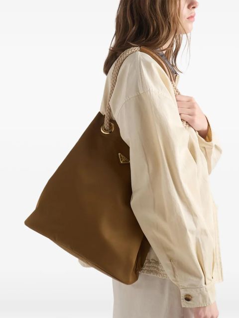 Prada Mariner large Re-Nylon bucket bag - Brown