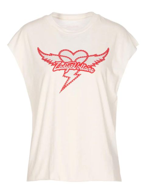 Zadig&Voltaire Cloe heart wings print T-shirt - Neutrals - zdjęcie produktu nr 1