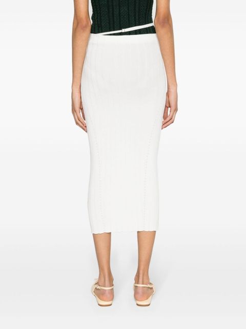 Jacquemus La Jupe Parlu knitted midi skirt - Neutrals