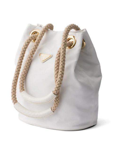 Prada Mariner Re-Nylon small bucket bag - White