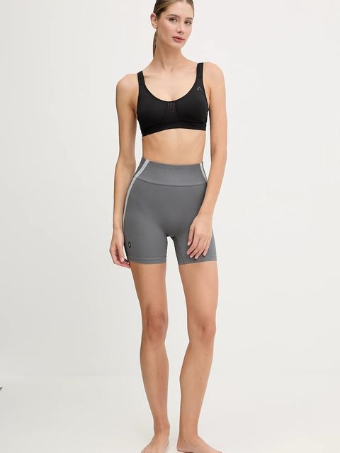 On szorty do jogi Studio damskie kolor szary z nadrukiem high waist 1WF10360962 - zdjęcie produktu nr 2