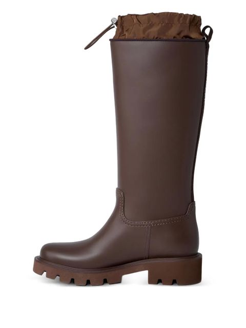 Moncler layered rain boots - Brown