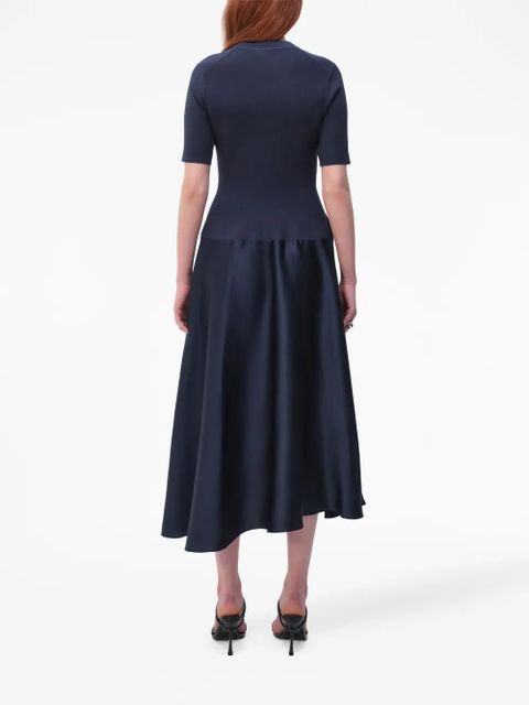 Simkhai Marionne knitted-panel midi dress - Blue