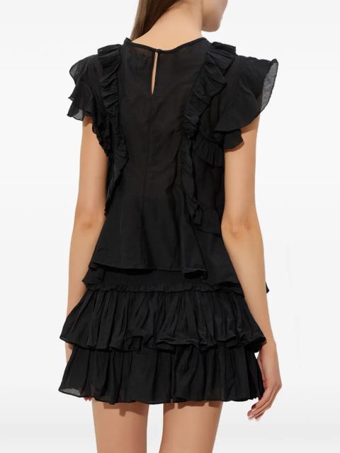 MARANT ÉTOILE Nalou ruffled top - Black