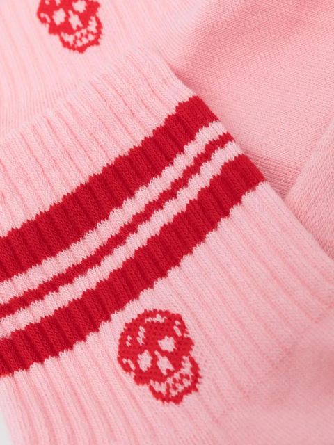 Alexander McQueen skull logo-print socks - Pink - zdjęcie produktu nr 2