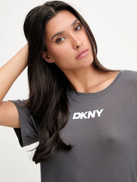 Dkny koszula nocna damska kolor szary YI30092
