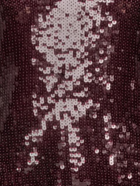 ROTATE BIRGER CHRISTENSEN sequin-embellishment V-neck top - Red