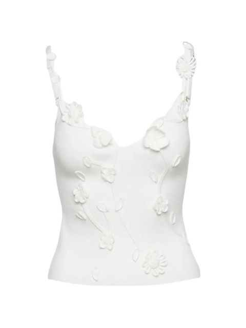 Cult Gaia floral-appliqué top - White - zdjęcie produktu nr 1