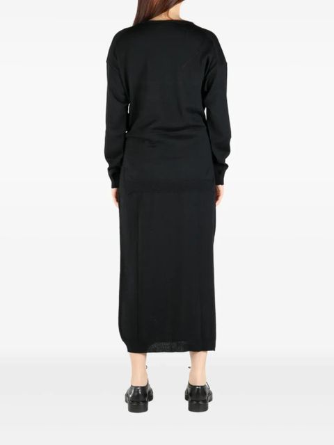 LEMAIRE knot-detail midi dress - Black