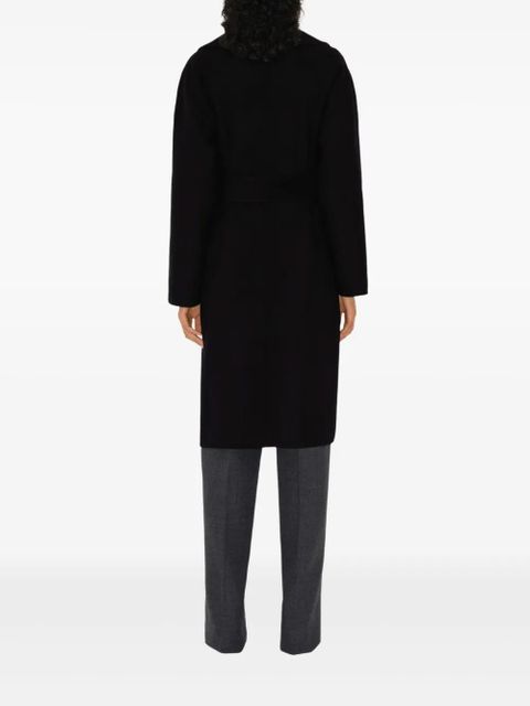 Burberry belted reversible wool coat - Black