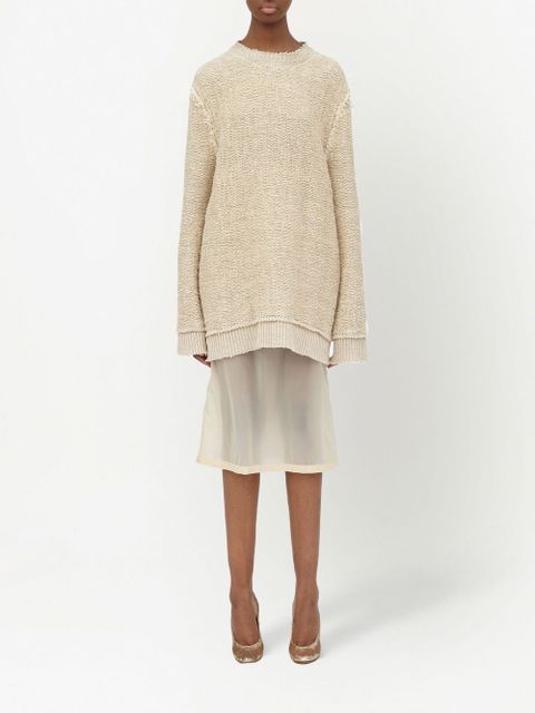 Maison Margiela woven-knit crew-neck jumper - Neutrals - zdjęcie produktu nr 2