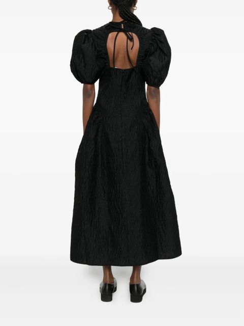 Cecilie Bahnsen puff-sleeve midi dress - Black