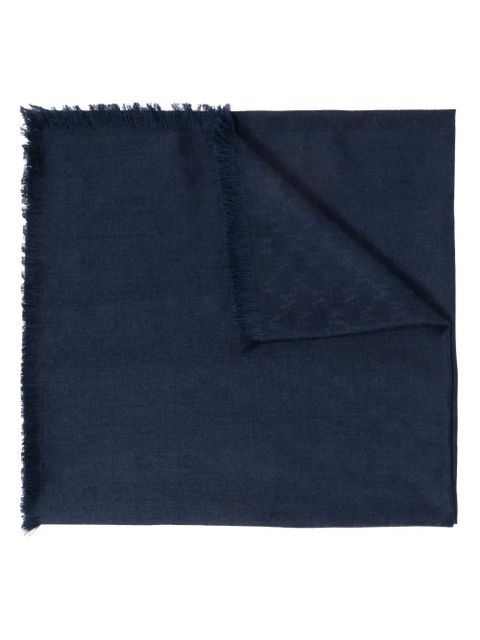 Max Mara monogram-jacquard scarf - Blue - zdjęcie produktu nr 1