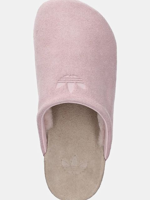 adidas Originals klapki zamszowe Adimule damskie kolor różowy JP8731