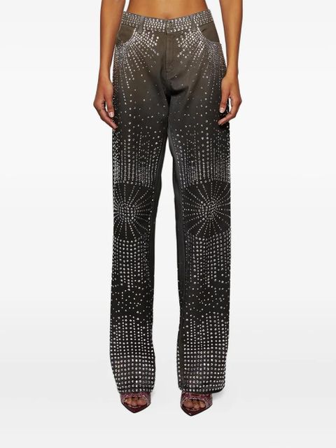 The Attico rhinestone-embellished jeans - Grey - zdjęcie produktu nr 2