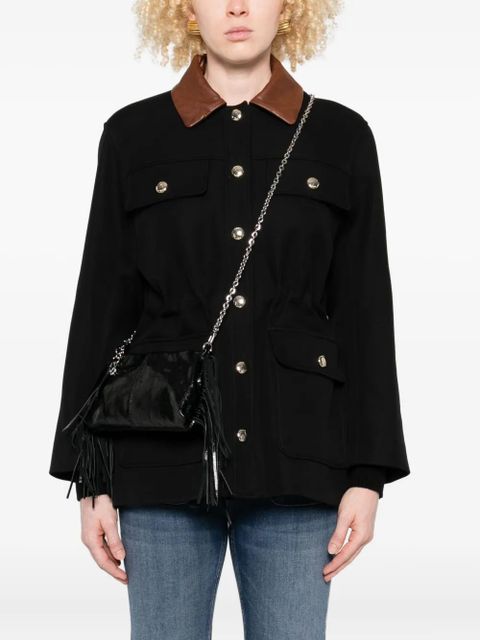 Maje fringe leather shoulder bag - Black - zdjęcie produktu nr 2