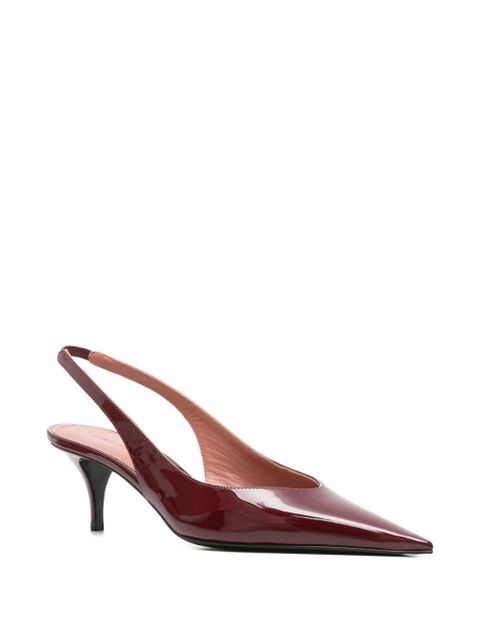 Amina Muaddi 55mm Anok Sling pointed pumps - Red