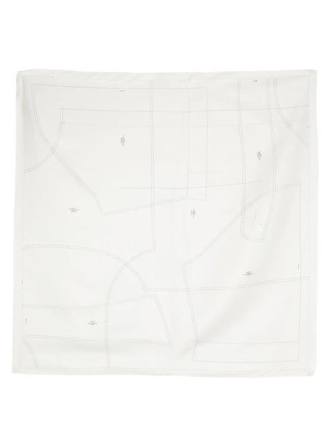 Róhe geometric-print silk scarf - Neutrals - zdjęcie produktu nr 1