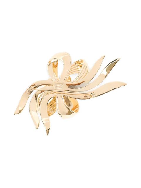 Miu Miu bow-embellishment brooch - Gold