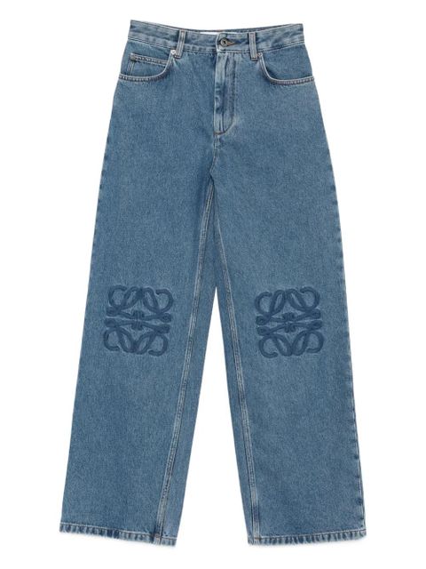 LOEWE logo-embroidered jeans - Blue - zdjęcie produktu nr 1