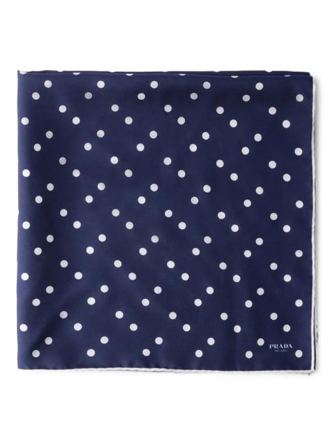 Prada polka-dot scarf - Blue - zdjęcie produktu nr 1