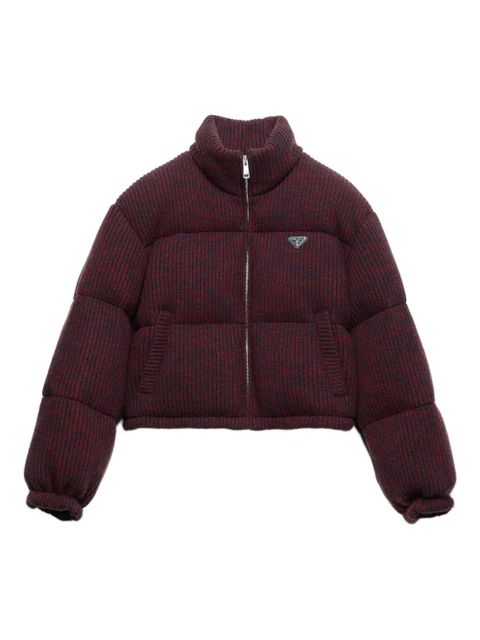 Prada ribbed padded jacket - Red - zdjęcie produktu nr 1