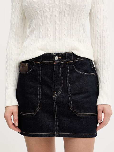 Tommy Jeans spódnica jeansowa kolor granatowy mini ołówkowa DW0DW21991 - zdjęcie produktu nr 1