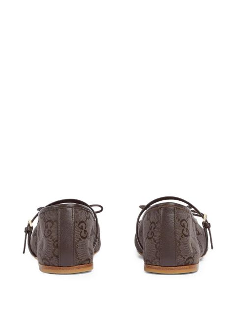 Gucci Horsebit strap-detail ballet flats - Brown