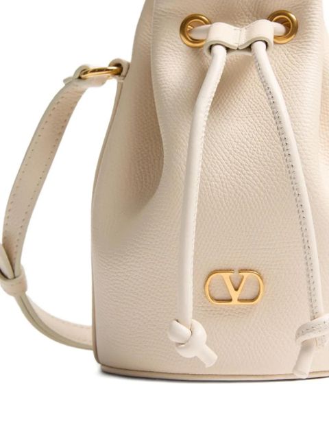 Valentino Garavani mini VLogo Signature bucket bag - Neutrals