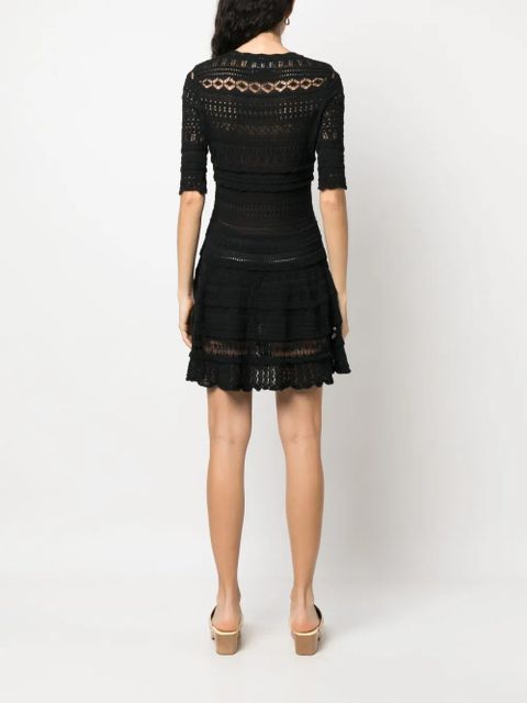 MARANT ÉTOILE knitted cotton mini dress - Black