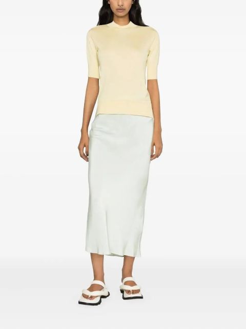 Jil Sander crew-neck cashmere T-shirt - Yellow - zdjęcie produktu nr 2