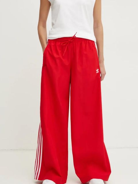 adidas Originals spodnie dresowe OVERSIZED TP kolor czerwony z aplikacją JD3388