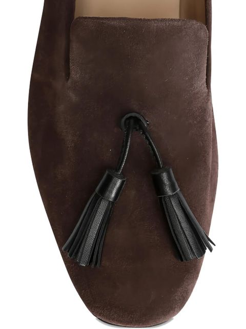 Le Monde Beryl tassel-design suede loafers - Brown