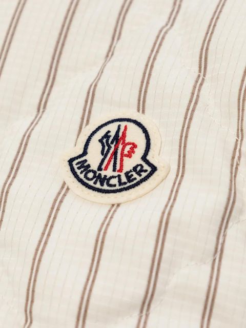 Moncler Aussa pinstriped quilted gilet - Neutrals