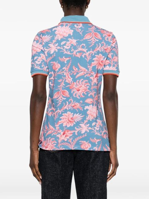 ETRO floral polo shirt - Blue