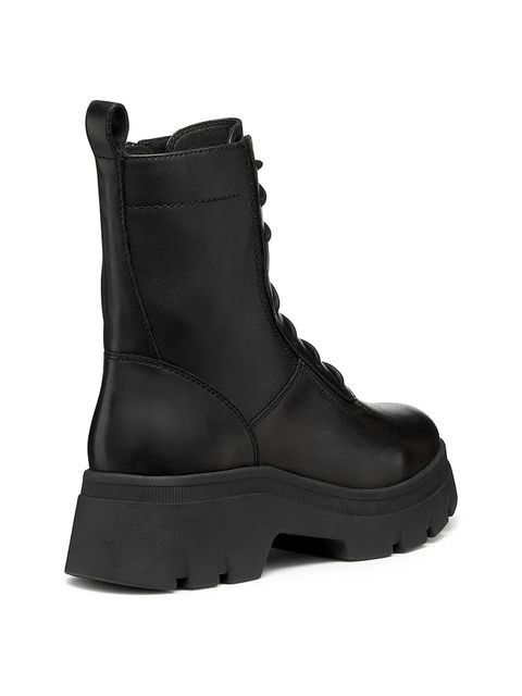 Geox botki D PLUETTE damskie kolor czarny na płaskim obcasie D565MD 043BC C9999