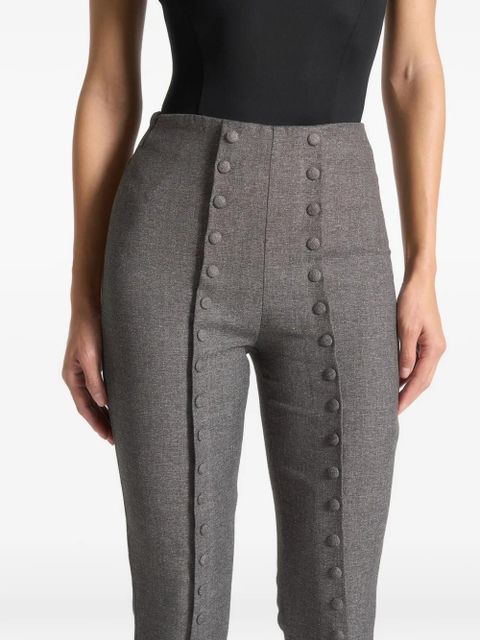 Manière De Voir Therese button-detail trousers - Grey