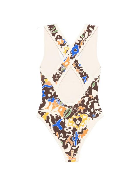ALEMAIS Maroc criss-cross swimsuit - Brown - zdjęcie produktu nr 2