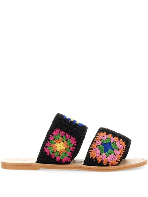 Manebi cotton crochet sandals - Black - zdjęcie produktu nr 1