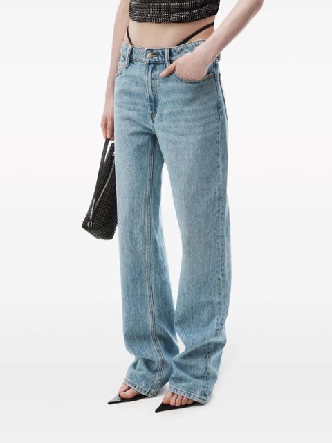 Alexander Wang layered straight-leg jeans - Blue - zdjęcie produktu nr 2