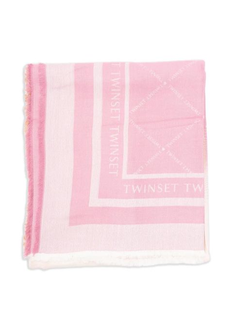 TWINSET jacquard striped scarf - Pink - zdjęcie produktu nr 1
