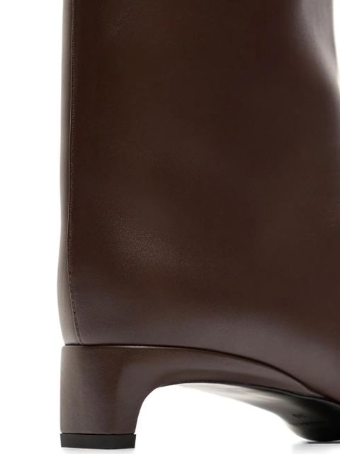 LouLou de Saison 35mm Celine Lds leather pointed-toe ankle boots - Brown