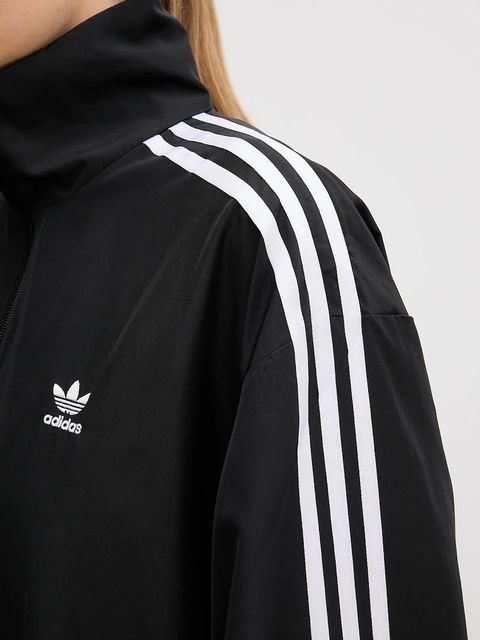 adidas Originals bluza OVERSIZED TT damska kolor czarny z aplikacją JD3392