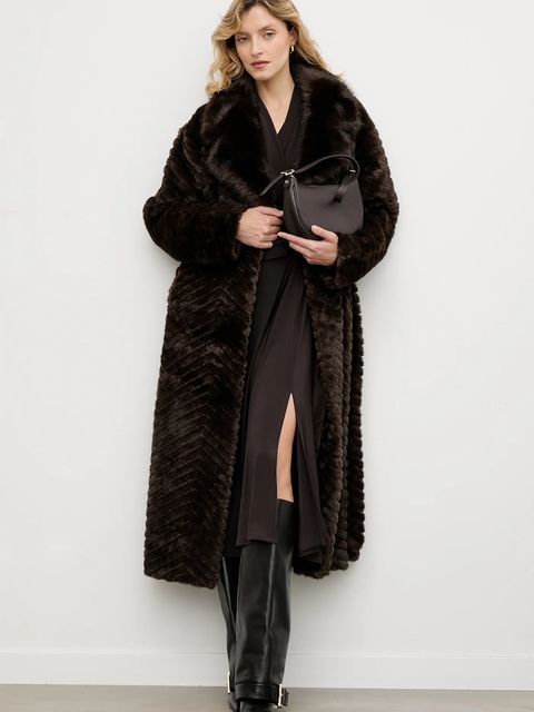 Answear.LAB płaszcz kolor brązowy - zdjęcie produktu nr 1