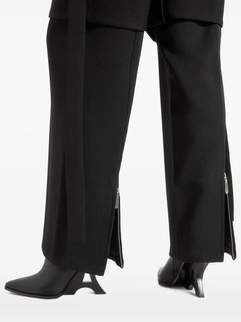Manière De Voir Isabelle belted knee-strap trousers - Black
